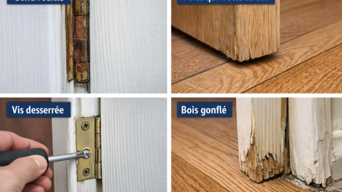 Réparer une porte qui grince ou qui frotte