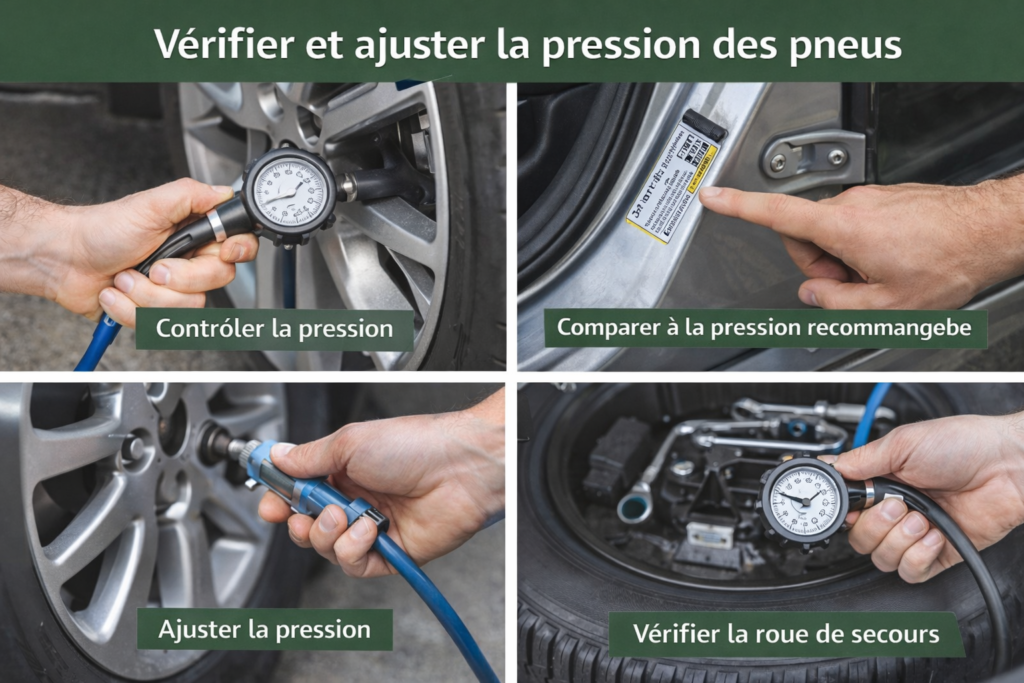 ajuster la pression des pneus